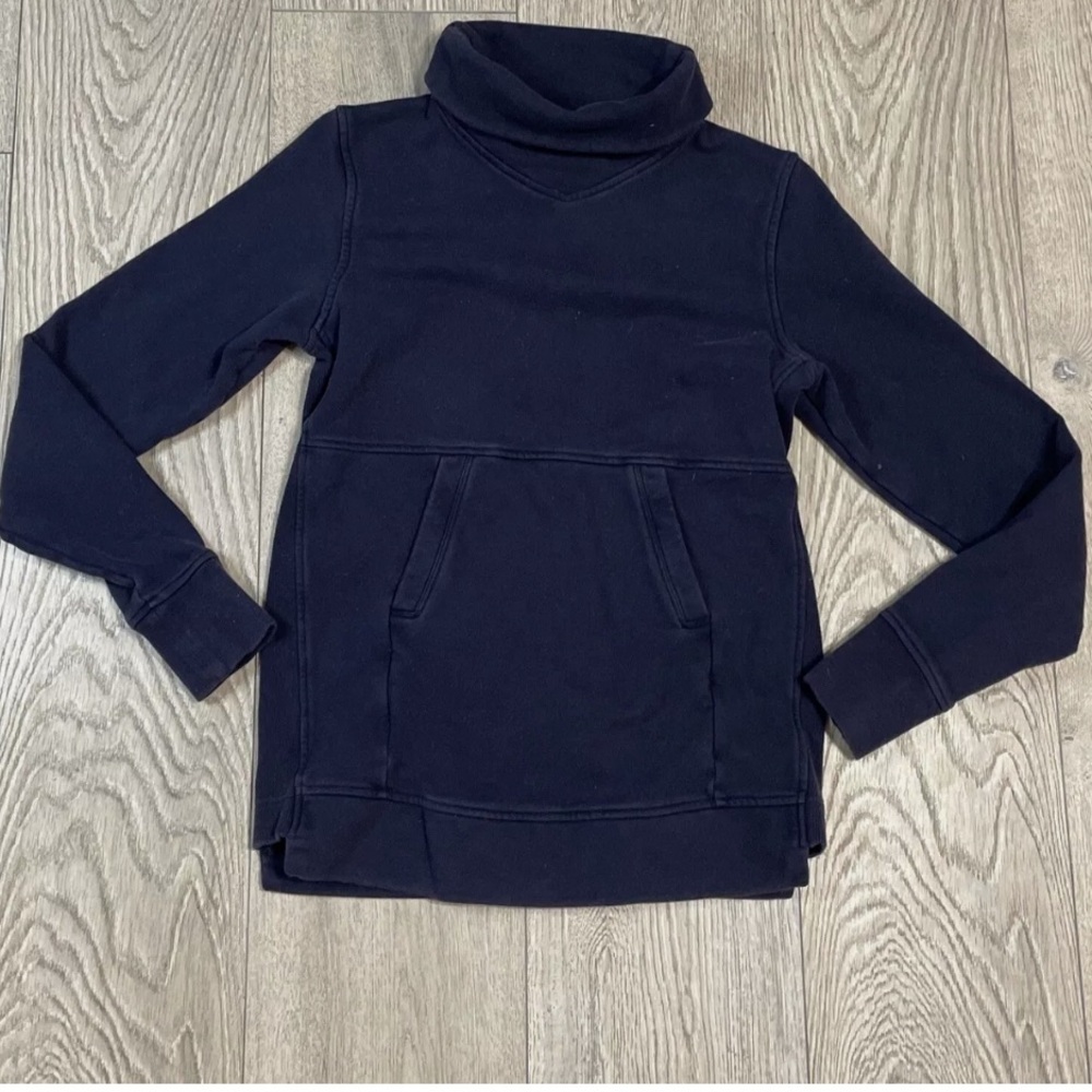 Lululemon Sweatshirt Womens Size 4 Blue Turtle Neck Pullover Long Sleeve